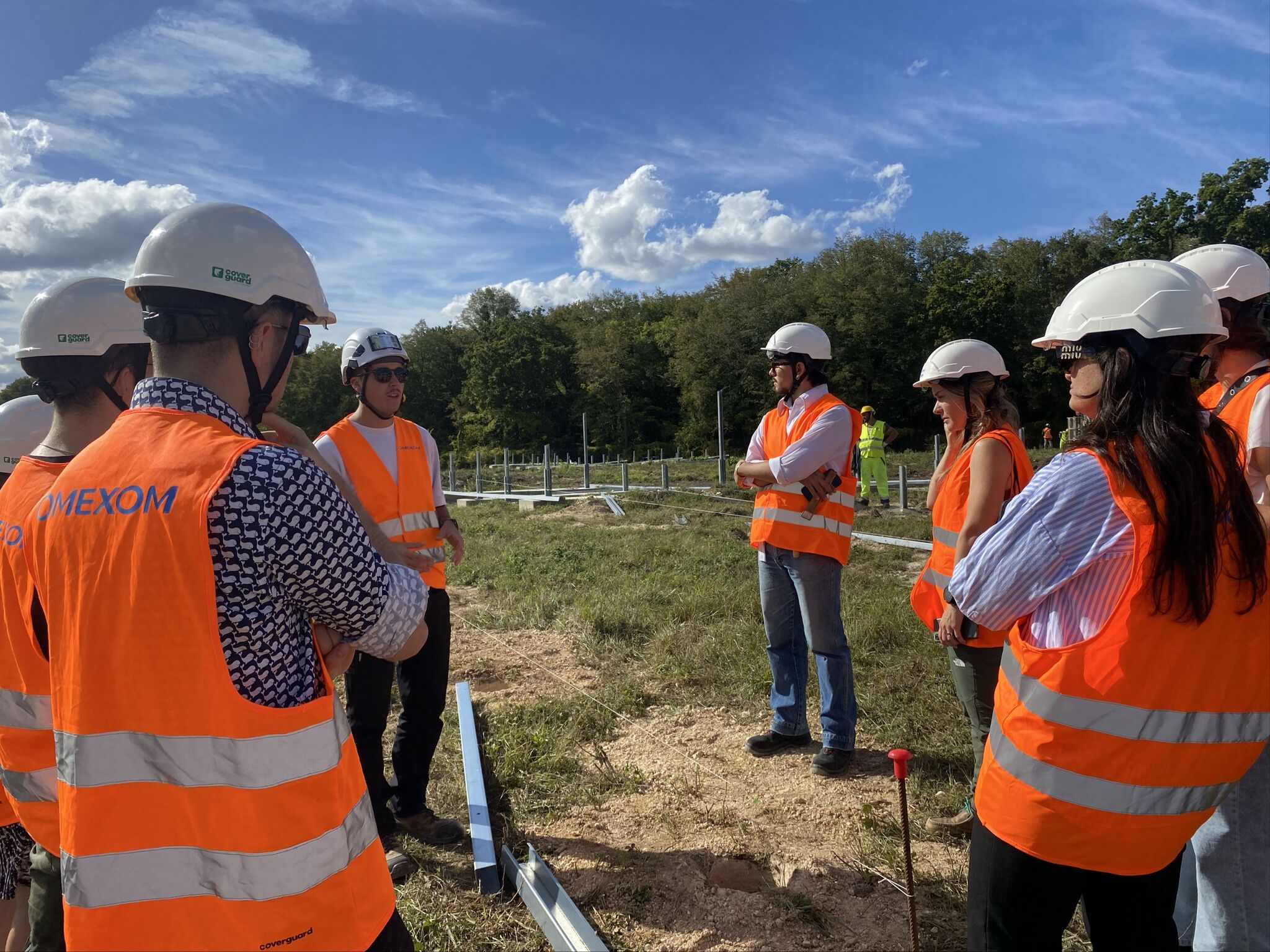 Team visit to a renewable energy construction site in Creil, France