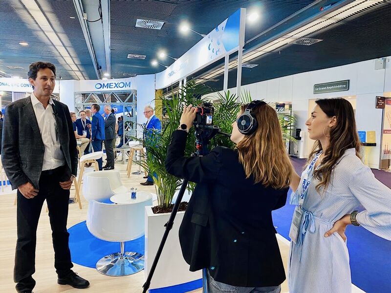 Professional interview being filmed at CIGRE 2024 in Paris